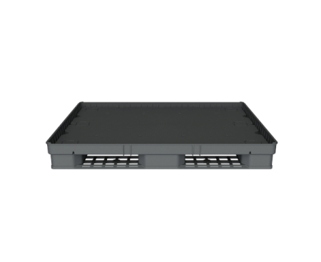 Пластиковый паллет 1470x1140x180 мм сплошной на 3 полозьях